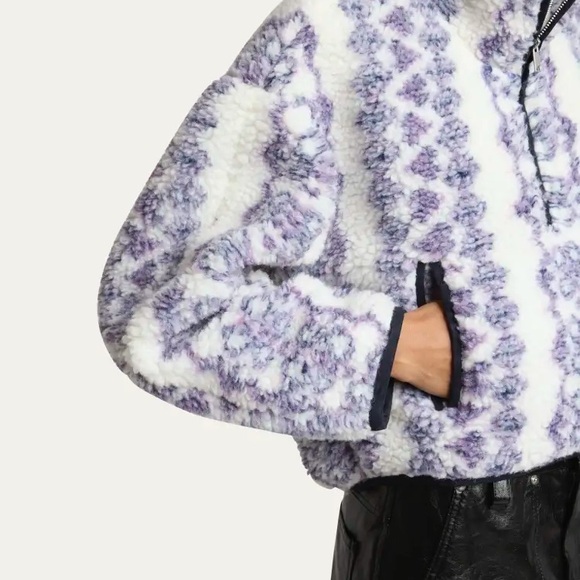 NWOT Isabel Marant Etoile Marie Printed Fleece Jacket - Picture 5 of 6